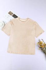 Load image into Gallery viewer, Apricot Chest Pocket Loose Fit T Shirt - Fashion Queen -  13
