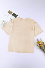 Load image into Gallery viewer, Apricot Chest Pocket Loose Fit T Shirt - Fashion Queen -  14
