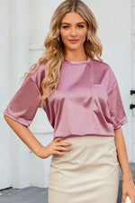 Load image into Gallery viewer, Apricot Chest Pocket Loose Fit T Shirt - Fashion Queen -  22
