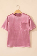 Load image into Gallery viewer, Apricot Chest Pocket Loose Fit T Shirt - Fashion Queen -  28
