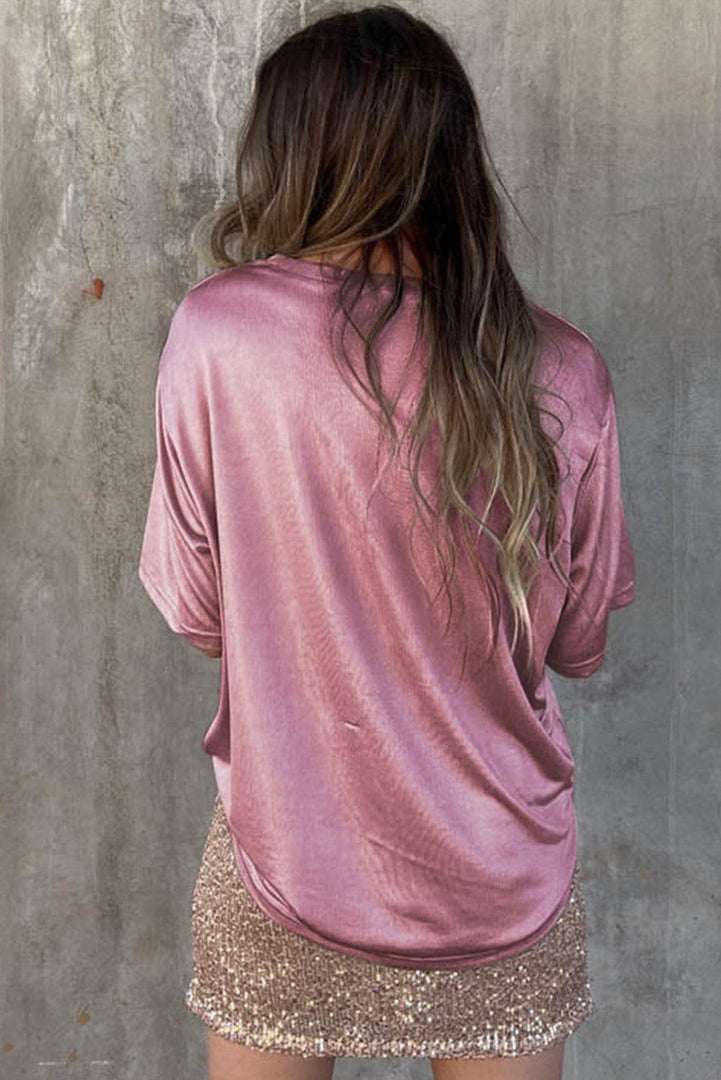 Apricot Chest Pocket Loose Fit T Shirt - Fashion Queen -  5