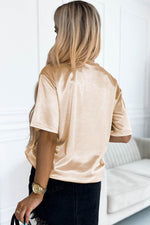 Load image into Gallery viewer, Apricot Chest Pocket Loose Fit T Shirt - Fashion Queen -  8
