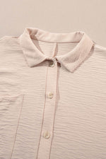 Load image into Gallery viewer, Apricot Half Button Collared Loose Romper - Fashion Queen -  7

