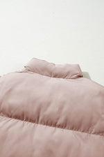 Load image into Gallery viewer, Apricot Pink Full Zipper Quilted Puffer Jacket - Fashion Queen -  12
