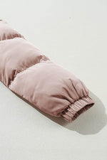 Load image into Gallery viewer, Apricot Pink Full Zipper Quilted Puffer Jacket - Fashion Queen -  9

