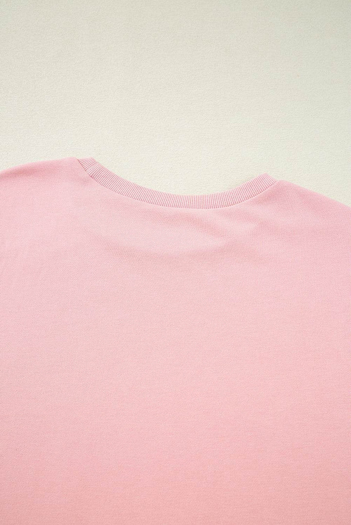 Apricot Pink Half Sleeve T-Shirt & Cargo Sweatpants Set - Fashion Queen -  10
