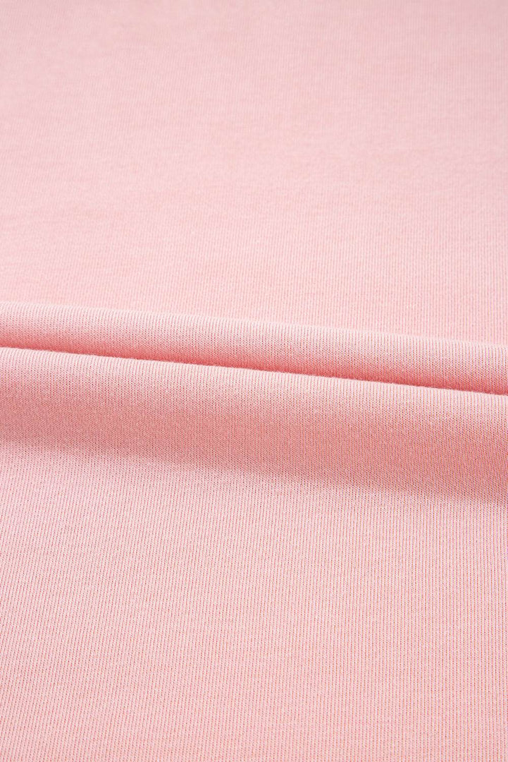 Apricot Pink Half Sleeve T-Shirt & Cargo Sweatpants Set - Fashion Queen -  11