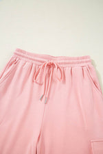 Load image into Gallery viewer, Apricot Pink Half Sleeve T-Shirt &amp; Cargo Sweatpants Set - Fashion Queen -  14
