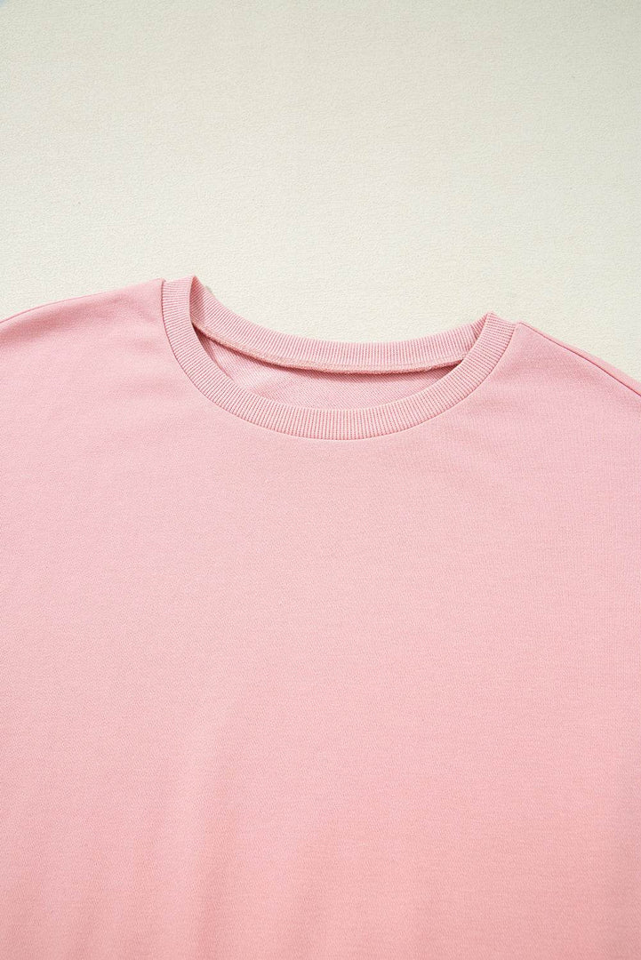 Apricot Pink Half Sleeve T-Shirt & Cargo Sweatpants Set - Fashion Queen -  15