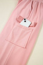 Load image into Gallery viewer, Apricot Pink Half Sleeve T-Shirt &amp; Cargo Sweatpants Set - Fashion Queen -  17
