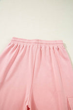 Load image into Gallery viewer, Apricot Pink Half Sleeve T-Shirt &amp; Cargo Sweatpants Set - Fashion Queen -  18
