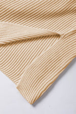 Load image into Gallery viewer, Apricot Short Sleeve Side Slit Oversized Sweater - Fashion Queen -  22
