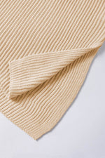 Load image into Gallery viewer, Apricot Short Sleeve Side Slit Oversized Sweater - Fashion Queen -  24
