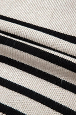 Load image into Gallery viewer, Apricot Stripe Boxy Knitted Round Neck Sweater Tank - Fashion Queen -  13
