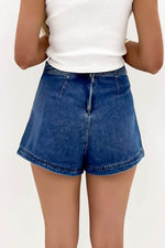 Load image into Gallery viewer, Ashleigh Blue Faux Wrapped Mini Denim Skort - Fashion Queen -  2
