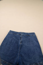 Load image into Gallery viewer, Ashleigh Blue Faux Wrapped Mini Denim Skort - Fashion Queen -  6
