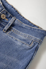 Load image into Gallery viewer, Ashleigh Blue Mineral Wash High Waist Bell Bottom Crop Jeans - Fashion Queen -  6
