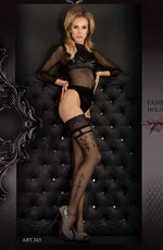 Load image into Gallery viewer, Ballerina 343 Hold Ups Nero (Black) - Fashion Queen -  1
