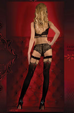 Load image into Gallery viewer, Ballerina 346 Hold Ups Nero (Black) / Red - Fashion Queen -  1

