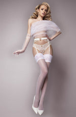 Load image into Gallery viewer, Ballerina 589 White Hold Ups - Fashion Queen -  1
