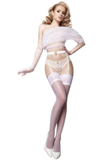 Load image into Gallery viewer, Ballerina 589 White Hold Ups - Fashion Queen -  2
