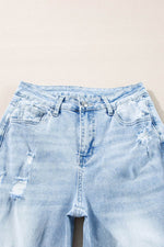 Load image into Gallery viewer, Beau Blue Light Wash Distressed Flare Jeans - Fashion Queen -  7
