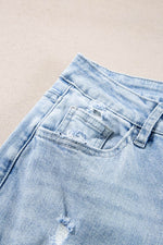 Load image into Gallery viewer, Beau Blue Light Wash Distressed Flare Jeans - Fashion Queen -  9
