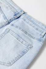 Load image into Gallery viewer, Beau Blue Vintage Light Wash Distressed Flare Jeans - Fashion Queen -  5
