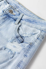 Load image into Gallery viewer, Beau Blue Vintage Light Wash Distressed Flare Jeans - Fashion Queen -  8
