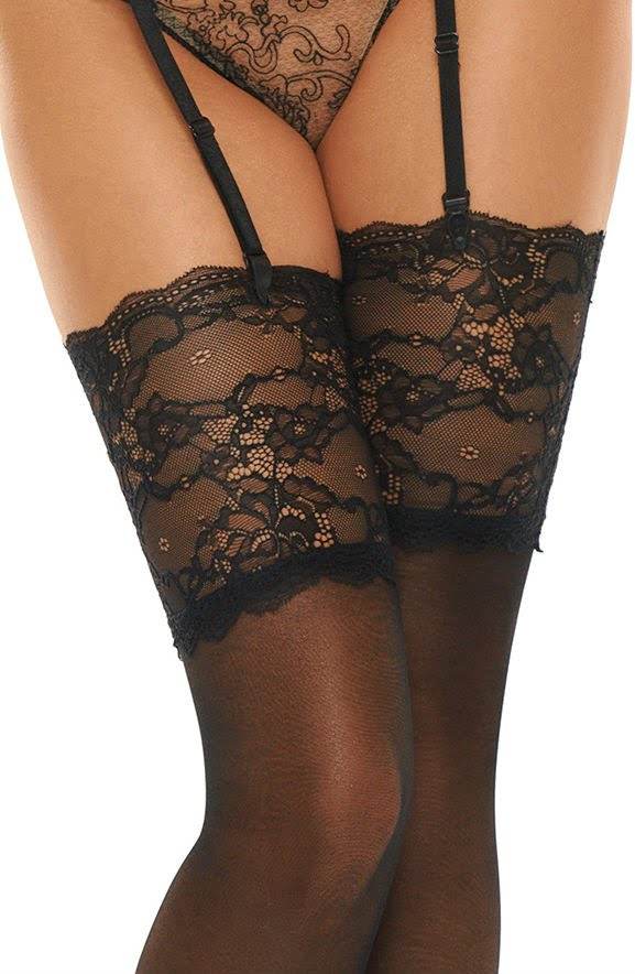 Beauty Night BN6542 Romance Stockings Black - Fashion Queen -  2