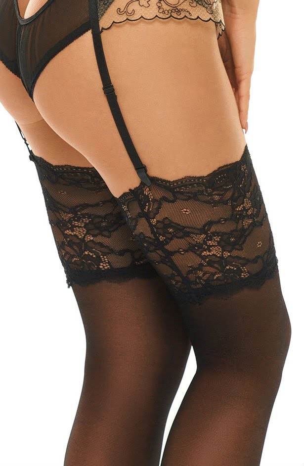 Beauty Night BN6542 Romance Stockings Black - Fashion Queen -  4