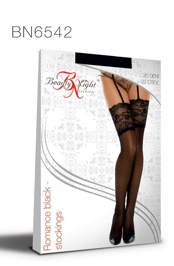 Beauty Night BN6542 Romance Stockings Black - Fashion Queen -  5