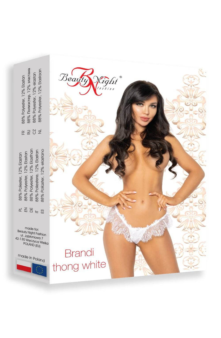 Beauty Night BN6604 Brandi Thong White - Fashion Queen -  6