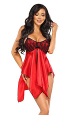 Load image into Gallery viewer, Beauty Night BN6646 Julieta Chemise Red - Fashion Queen -  1
