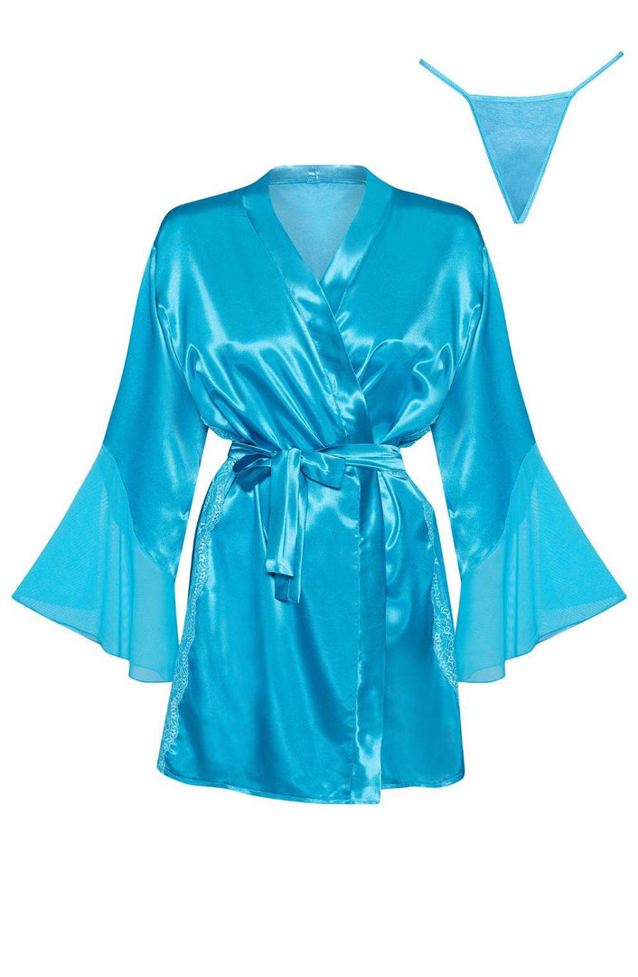 Beauty Night BN6659 Marlene Peignoir Turquoise - Fashion Queen -  4
