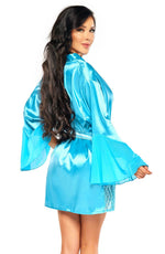 Load image into Gallery viewer, Beauty Night BN6659 Marlene Peignoir Turquoise - Fashion Queen -  5
