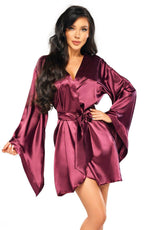 Load image into Gallery viewer, Beauty Night BN6663 Samira Peignoir Burgundy - Fashion Queen -  1
