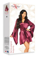 Load image into Gallery viewer, Beauty Night BN6663 Samira Peignoir Burgundy - Fashion Queen -  2
