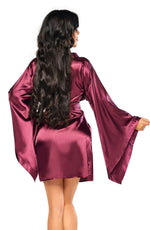 Load image into Gallery viewer, Beauty Night BN6663 Samira Peignoir Burgundy - Fashion Queen -  4

