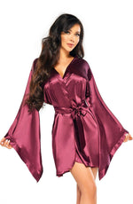 Load image into Gallery viewer, Beauty Night BN6663 Samira Peignoir Burgundy - Fashion Queen -  5

