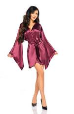 Load image into Gallery viewer, Beauty Night BN6663 Samira Peignoir Burgundy - Fashion Queen -  9
