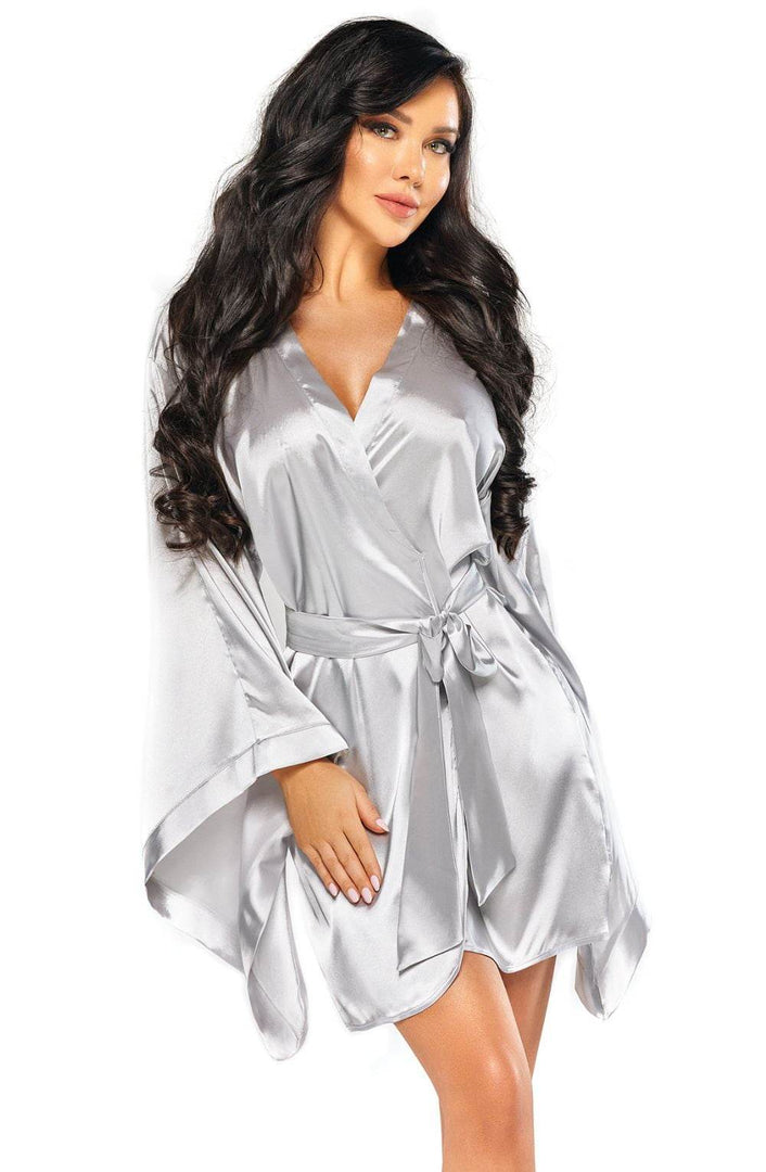 Beauty Night BN6665 Samira Peignoir Silver - Fashion Queen -  1