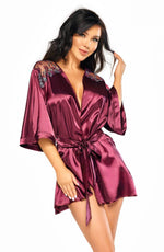 Load image into Gallery viewer, Beauty Night BN6673 Peignoir Burgundy - Fashion Queen -  1
