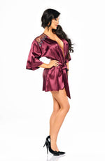 Load image into Gallery viewer, Beauty Night BN6673 Peignoir Burgundy - Fashion Queen -  5
