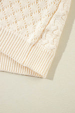 Load image into Gallery viewer, Beige Cable Knit Dolman Armholes Sweater Tank - Fashion Queen -  15
