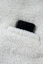 Load image into Gallery viewer, Beige Faux Fur Button Pocketed Lapel Collar Jacket - Fashion Queen -  12
