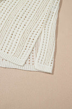 Load image into Gallery viewer, Beige Open Knit Drawstring Waist Beach Dress - Fashion Queen -  16
