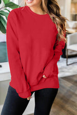 Load image into Gallery viewer, Beige Plain Crew Neck Pullover Sweatshirt - Fashion Queen -  28
