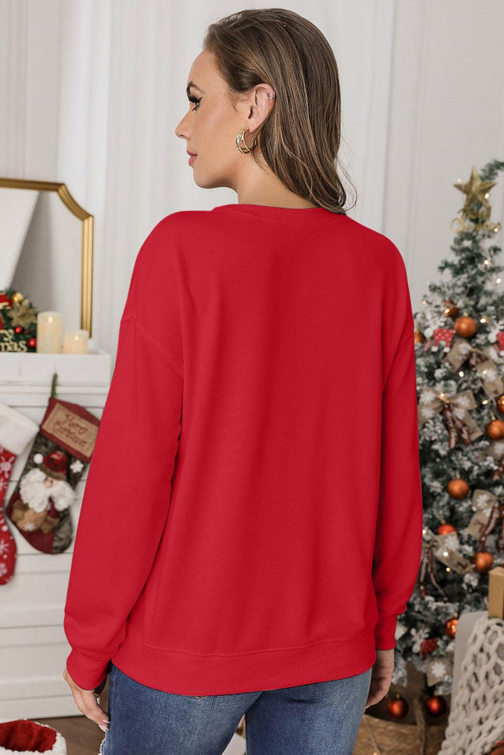 Beige Plain Crew Neck Pullover Sweatshirt - Fashion Queen -  5