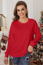 Load image into Gallery viewer, Beige Plain Crew Neck Pullover Sweatshirt - Fashion Queen -  6
